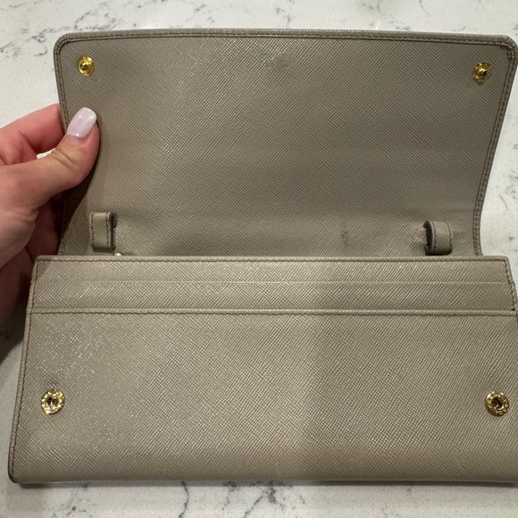 Prada Women's Cream / Gray Wallet - Picture 2 of 6